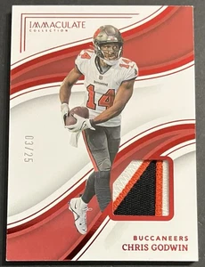 2023 Immaculate Chris Godwin Patch Red /25 Buccaneers SP - Picture 1 of 2