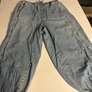 Pilcro And The Letterpress Barrel Jeans Damen Gr. XL helle Waschung Pull On - Bild 1 von 11