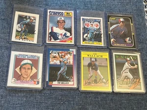 TIM WALLACH SIGNED 8 CARD LOT 1988-1991 TOPPS DONRUSS FLEER MONTREAL EXPOS - Picture 1 of 1