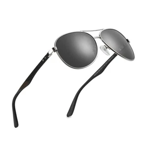 Polarisierte Pilotenbrille für Herren Kohlefaser Bügel Pilot Sonnenbrille Mi... - Bild 1 von 6