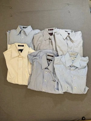 Bundle of 6 John Nordstrom Adult L Button Up Dress Long Sleeve Lot. - Image 1 of 4