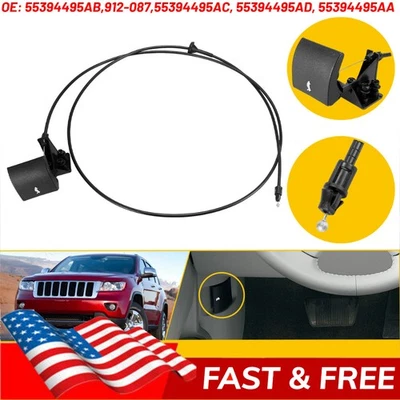 Hood Latch Release Cable w/ Handle for 2005-2010 Jeep Grand Cherokee USA - Image 1 of 4
