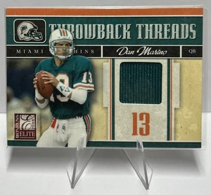 DAN MARINO 2005 ELITE THROWBACK THREADS gioco indossato maglia patch card #D159/199 - Foto 1 di 3