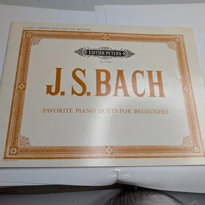 Bach Favorite Piano Duets Beginners Sheet Music Book Edition Peters Rohr F3 - Image 1 of 4