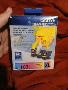 Brother LC103CL XL Ink Cartridges Cyan Magenta Yellow Exp 03/21 New Sealed - Picture 1 of 3