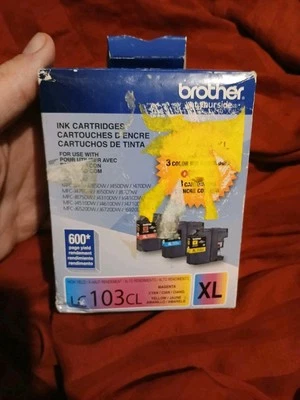 Brother LC103CL XL Ink Cartridges Cyan Magenta Yellow Exp 03/21 New Sealed - Image 1 of 3