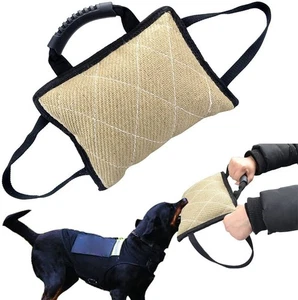 Jute Large Dog Bite Sleeve Tug Pillow Training Schutzhund Boxer Heavy Duty - Picture 1 of 22