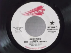 The Moody Blues,Threshold,"QUESTION",US,7" 45,1969 PROMO prog classic, Mint - Picture 1 of 2