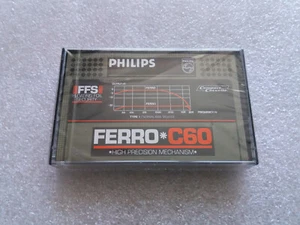 Philips Ferro C60 Vintage Audio Cassette Tape NEW 1981 Made in Belgium - Photo 1/2