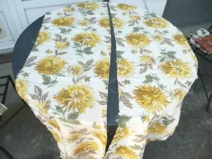 tissu ancien vintage en coton à décors de fleurs et de feuillages - Imagen 1 de 6
