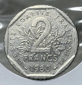 1980 France 2 Francs Two - Picture 1 of 2