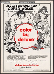 DE LUXE_/_MARVEL_Orig. Anuncio/póster 1982 impresión comercial__Hulk__Albóndigas y espaguetis - Imagen 1 de 1