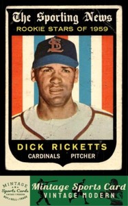 1959  Topps - Dick Ricketts - Rookie RC #137 Cardinals