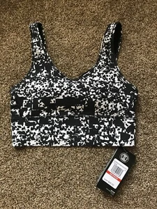 NWT Under Armour Womens Low Impact Sports Bra Cotton Black White XS - Picture 1 of 6