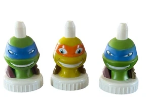 Good 2 Grow Bottle Toppers Lot of 3 TMNT Teenage Mutant Ninja Turtles - Picture 1 of 2