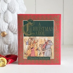 A Christmas Carol By Charles Dickens Vintage Miniature Book HCDJ Classic 3.25" T - Picture 1 of 17