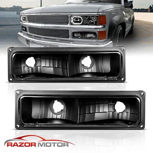 Luces de parachoques negras 88-99 para Chevy GMC C10 C/K Yukon Tahoe Suburban - Imagen 1 de 6