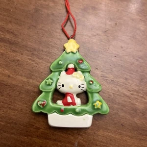 Decorazione albero di Natale vintage Hello Kitty Sanrio 1976 ceramica osso Cina Giappone - Foto 1 di 7
