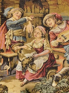 Classic Rare Antique French Aubusson Style Wall Tapestry 168 x 84 cm 66 x 33 in - Picture 1 of 12