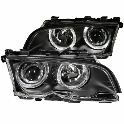 ANZO 121015 Faros de proyector con halo negro para BMW 3 Series 4DR 99-01 Foto 1 de 4