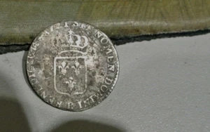 LOUIS XV 1/6 ECU ECUSSON FFRANCE  1721 ORLEANS    RARE  historique coin - Picture 1 of 2