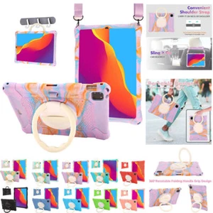 For iPad Air 10.9" 2022 Pro 11" Shockproof Silicone Case Kids Strap Stand Cover - Picture 1 of 64