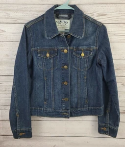 Giacca Jean Firmata Levi's Ragazze Taglia Large Media/Lavaggio Scuro Super Bella - Foto 1 di 12