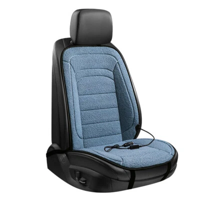 Winter Heated Car Seat Cushion Cover Lamb Wool Warmer Hot Chair Pad Protector - Image 1 of 4