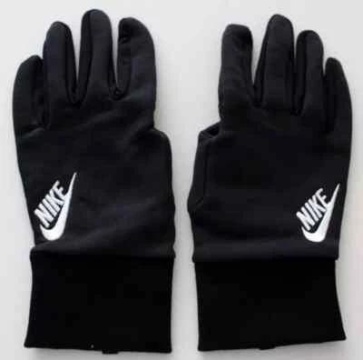 Guantes de lana Nike Club para mujer medianos con logotipo bordado negro/blanco Foto 1 de 3