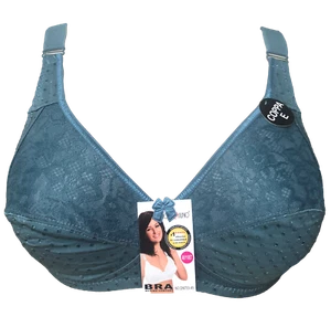 Soutien gorge 115E vert pois et dentelle sans armatures lingerie grande taille - Picture 1 of 1