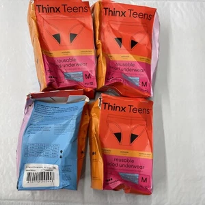 (4) Thinx Teens Super Absorbency Bikini Period Underwear Sz M 11-12 8100 S34 - Picture 1 of 5