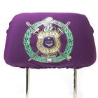 Omega Psi Phi Fraternity Headrest Cover- Purple- Set of 2-New!