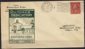 Cover United States, 1938. Miami Beach. Deutsches Echo 1802 Congress Bulding Pos - Picture 1 of 3