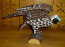 Unsigned Carved Wood Eagle - 9 1/2"