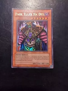 Yu-Gi-Oh! ULTRA RARE DARK RULER HA DES LOD-001 MISPRINT NAME STAMP BACK VLP - Picture 1 of 5