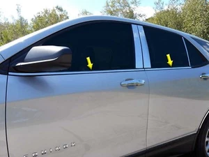 Chevrolet Equinox 2018 juego de 4 molduras de umbral de ventana de acero inoxidable - Imagen 1 de 1