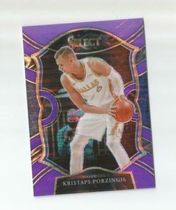 A55 KRISTAPS PORZINGIS 2/5 2020-21 SELECT NEON PURPLE PULSAR REFRACTOR MAVERICKS