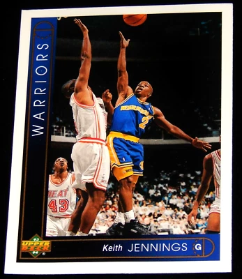 Vintage Basketball Card,1993 UPPER DECK,NBA,GOLDEN STATE WARRIORS,Keith Jennings - Image 1 of 2