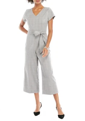 Mono para mujer The Limited talla 4 Glen a cuadros cuello en V gris nuevo con etiquetas $129 Belk Foto 1 de 4