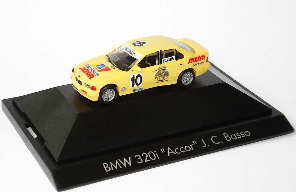 1:87 BMW 3er 320i E36 Fstc 1993 Accor Nr.10 Jean-Claude Basso - Herpa 088008 - Image 1 of 3