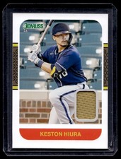 2021 Donruss Retro 1987 Materials Keston Hiura Milwaukee Brewers #87M-KH