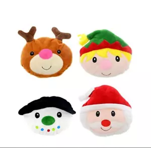 Weihnachten Mini Kissen - Weihnachtsmann, Elfe, Schneemann und Rentier - Bild 1 von 5