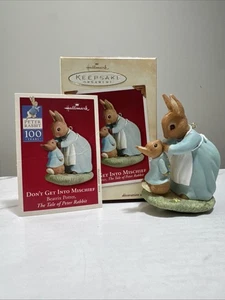 Hallmark Keepsake Ornament Peter Rabbit Don't Get Into Mischief Beatrix Potter - Picture 1 of 6