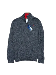 Suéter Izod Nuevo con Etiquetas Niños Husky Fit Talla XL Cuello 1/4 Cremallera Pullover Negro Blanco Rojo - Imagen 1 de 4