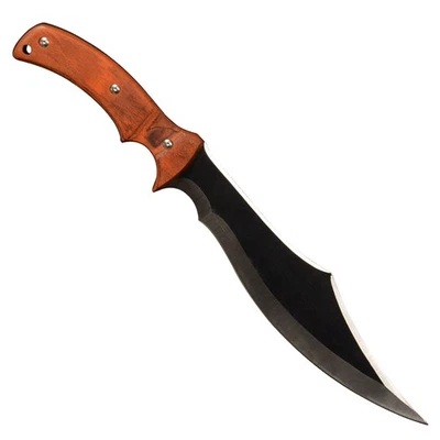 15in Wooden-handled knif/Sharp/Brown handle/Short sword/Handmade/Hiking - Image 1 of 4