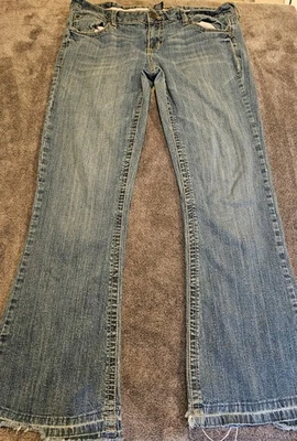 Pantalones de mezclilla elásticos desgastados Vanity Dakota para mujer 30x31 Bootcut azul Foto 1 de 4