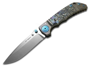 Spartan Blades Harsey Folder SF5 Bronze Dragon Art Titanium MagnaCut Knife - Picture 1 of 2