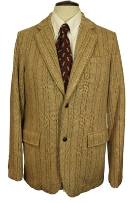 Sutherland Tweed Brown Medium 40" Half Lined Tweed Mens Pre-loved Jacket - Image 1 of 4