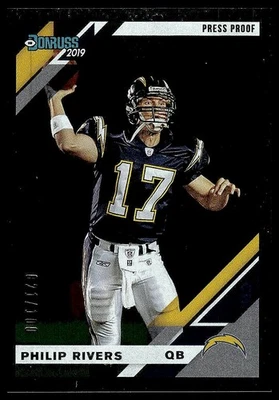 2019 Donruss #130V Philip Rivers prata à prova de imprensa #/100 - Imagem 1 de 2