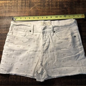 LUCKY BRAND Women's Denim Jean Shorts Size 0/26 White Stars - Picture 1 of 5